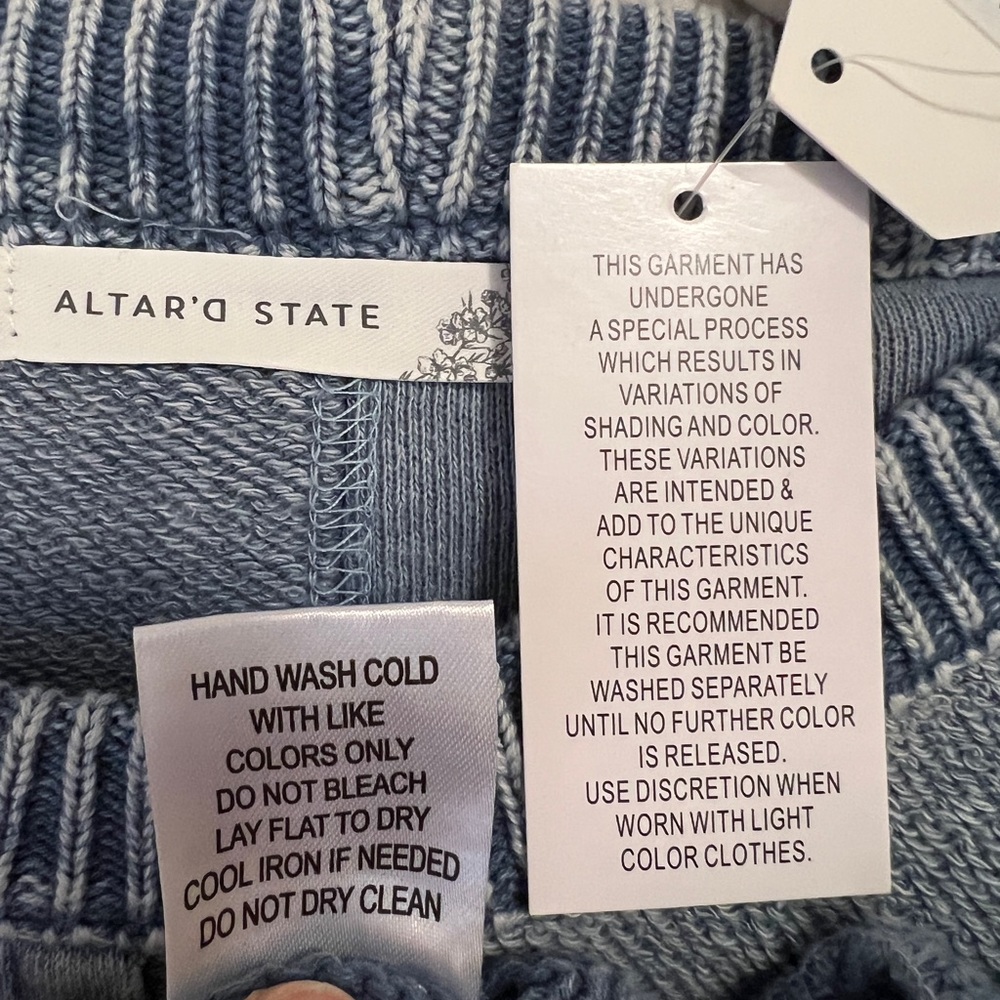 Altar'd State Denim Blue Knit Sweater - Picture 4 of 4
